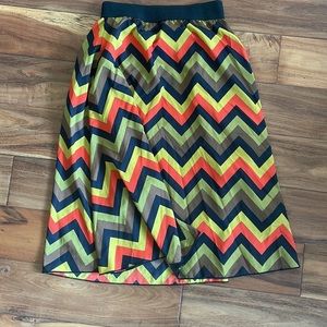 Skirt, xs, green/brown/black/orange